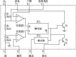 555集成時(shí)基電路的基本框圖